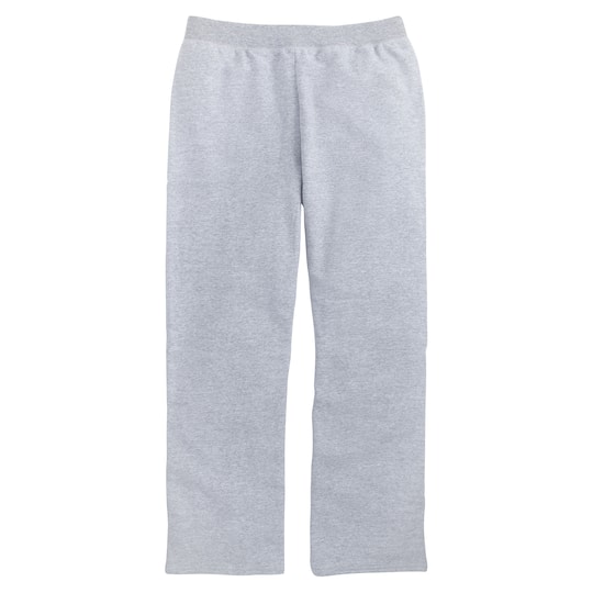 Hanes EcoSmart Women's Fleece Sweatpants with Open Bottom Legs, 30.5" Light Steel 2XL
